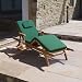 Cushion for Garden Patio Sun Lounger in Green, Blue or Red Dark Green