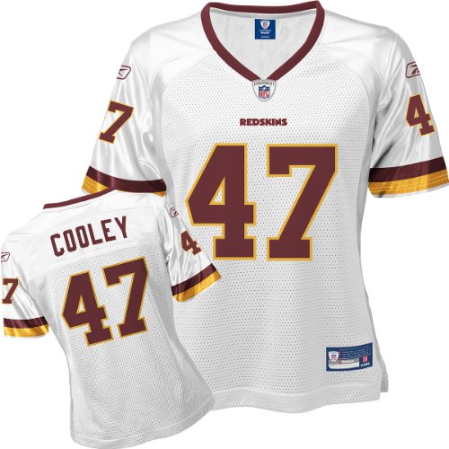 Reebok Washington Redskins Chris Cooley Women's Replica White Jersey Large
