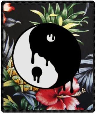 Nice Yin Yang Fleece Throw Blanket - Blanket 50" x 60" (Medium)
