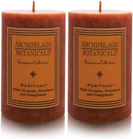 Archipelago Botanicals Excursion Collection Candle Pillar ( 3 in L x 2 in W ) (Duo Pillars) Positano