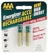 Energizer NH12BP-2 AAA Nickel Rechargeable Battery (2-Pack)