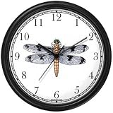 Dragonfly or Dragon Fly Insect - Animal Wall Clock by WatchBuddy Timepieces (Slate Blue Frame)