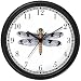 Dragonfly or Dragon Fly Insect - Animal Wall Clock by WatchBuddy Timepieces (Slate Blue Frame)