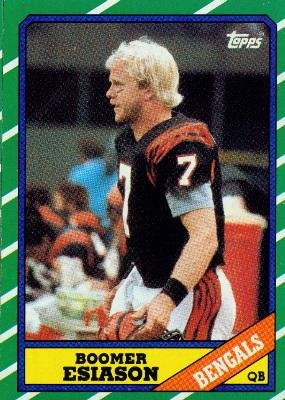 1986 Topps #255 Boomer Esiason RC - Cincinnati Bengals (RC - Rookie Card)(Football Cards)