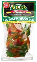 Todd's Treats Gummy Worms, 9-Ounce Bags (Pack of 6)
