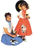 Costumes For All Occasions AF84RD Poodle Skirt Red 1 Size Child