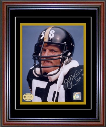 Jack Lambert Autographed/Hand Signed Football 8x10 Frame Photo