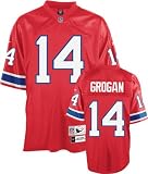 Steve Grogan Red Reebok NFL Premier 1976 Throwback New England Patriots Jersey - Large