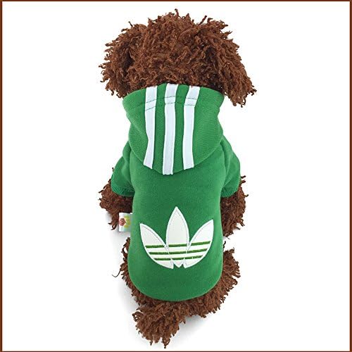 LULUMI Pet Dog Cat Sweater Clothes Outfit Coat T-Shirt Apparel Tops (3Leaf Green, M)