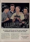 A famous foursome in the Studebaker plants is this Andert father and son team - expert machine operator Joe Andert senior and his sons Lou, Gene and Joe junior. ..... 1950 Studebaker Ad, A2984