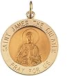 14K Yellow Gold St. James The Greater Medal - 18.00mm