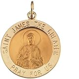 14K Yellow Gold St. James The Greater Medal - 18.00mm