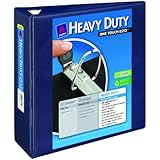 Avery Heavy-Duty Reference View Binder with 4-Inch One Touch EZD Ring, Navy Blue (79804)