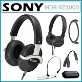 Sony MDR-Z1000 Studio Monitor Professional Headphones + Sony In-Ear Headphones + Sony Outdoor Headphones + Cable Clip + Audio Splitter + Extension Cable