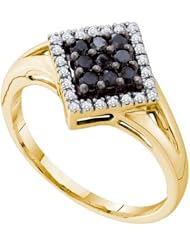 0.25CTW BLACK DIAMOND FASHION RING