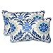 Pillow Perfect - 541785 Outdoor/Indoor Santa Maria Azure Lumbar Pillows, 11.5