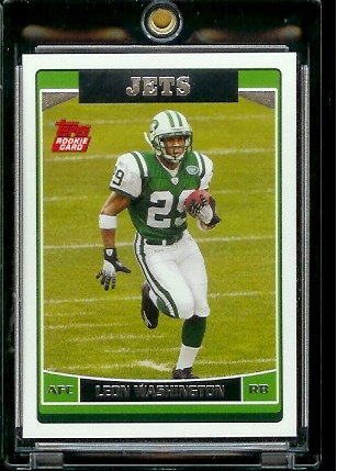2006 Topps # 380 Leon Washington (RC) - Rookie Card - New York Jets - NFL Football Cards