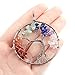 JOVIVI Vintage Antique Bronze Tree of Life 7 Chakras Gemstone Round Charm Healing Power Pendant Necklace