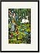 Black Framed/Matted Print 17x23, The Hind in the Wood - The Archer