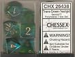 Chessex Dice: Polyhedral 7-Die Gemini Dice Set - Translucent Green & Teal with Gold - HOT NEW COLOR!!!