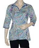 Stylish Sensational Designer Awesome Look Hand Block Print Long Cotton Kurta Blouse Cotton Yoga Kurti Tunic Top Blouse