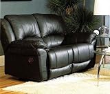 Coaster Promenade Black Leather-Match Vinyl Reclining Loveseat