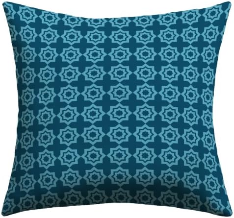 DENY Designs Khristian A Howell Moroccan Mirage Blue Outdoor Throw Pillow, 16 by 16-Inch