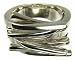 Silver Ladies Multi Row Square Ring Size P