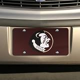 Florida State Seminoles (FSU) Garnet Mascot Mirrored License Plate