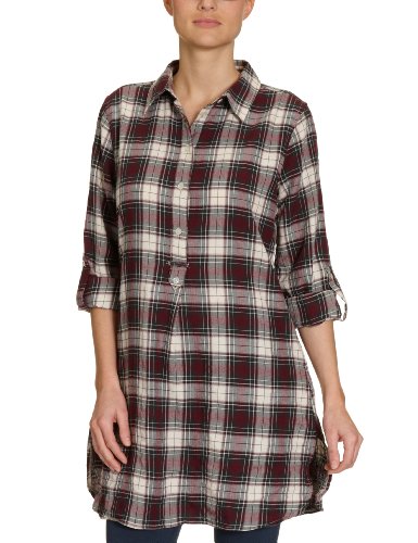 Eddie Bauer Damen Bluse, kariert 822824, Gr. 38/40 (M), Rot (bordeaux) Preisvergleich