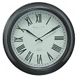 Oversized Black Wood Wall Clock