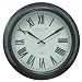 Oversized Black Wood Wall Clock