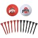 Ohio State Buckeyes Two Golf Balls and Twelve Tees Set