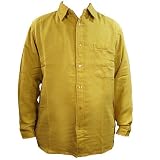 Tommy Bahama Indigo Palms mens mustard long sleeve denim shirt