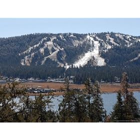 Snow Summit Ski Area in Big Bear Lake, California, Struggles to Make Artificial Snow Associated Press Collection Photographic Poster Print by Adrienne Helitzer, 16x12