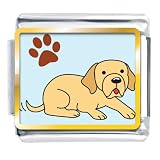 Yellow Labrador Dog Animal Photo Italian Charms Bracelet Link