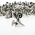 SZD 100pcs/set 9.5mm Silver Cone Spikes Screwback Studs DIY Craft Cool Rivets Punk