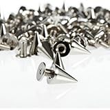 SZD 100pcs/set 9.5mm Silver Cone Spikes Screwback Studs DIY Craft Cool Rivets Punk