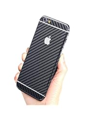 Wireless: Toeoe Luxury 3D Textured Carbon Fibre Full Body Vinyl Wrap Sticker Skin Cover for Apple iPhone 6 4.7 inch Black - Toeoe