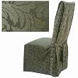 Damask Olive Dining Slipcover Chair 584