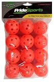 Pride Sports Practice Balls w/ Holes (Orange Wiffle Style, 12-Pack)