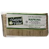 Natural Value 100% Recycled Fiber 1 Ply Napkins, 200 Count