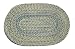 Oval Braided Rug (2'x3'): Williamsburg Blue, Yellow & Cream - Solid