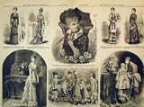 1880 FASHION DRESSES GARDEN PARTY GIRLS SEASIDE COSTUME