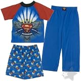 Superman Truth and Justice Three Piece Pajamas for Boys