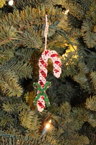 Candy Cane Christmas Ornament Handmade in Guatemala