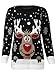 Forever Womens Rudolph Reindeer Print Snowflake Christmas Jumper