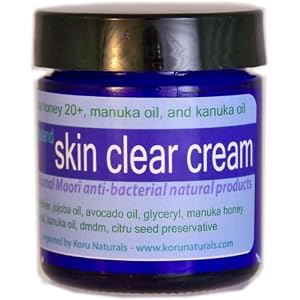 Active Manuka Honey 20+, Manuka Oil and Kanuka Oil Skin Blemishes and Acne Cream