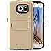 Galaxy S6 Case, VENA Legacy [Dual Layer Protection |Shock Absorption] Heavy Duty Cover with Kickstand [+1 HD Clear Screen Protector] for Samsung Galaxy S6 2015 (Champagne Gold & Black)