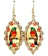 Victorian Antique Vintage Bird Art Earrings